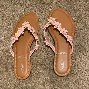 Capelli of New York Pink Floral Sandals